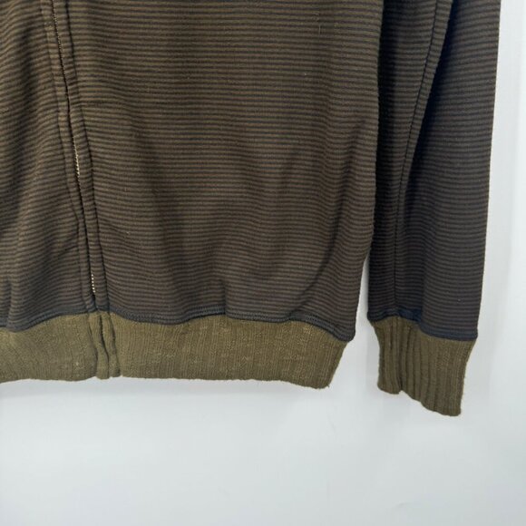 Michael Stars Women's Stripe L'slv Zip Up Hoodie with Sweater Trim Woman’s M L g - Picture 3 of 13